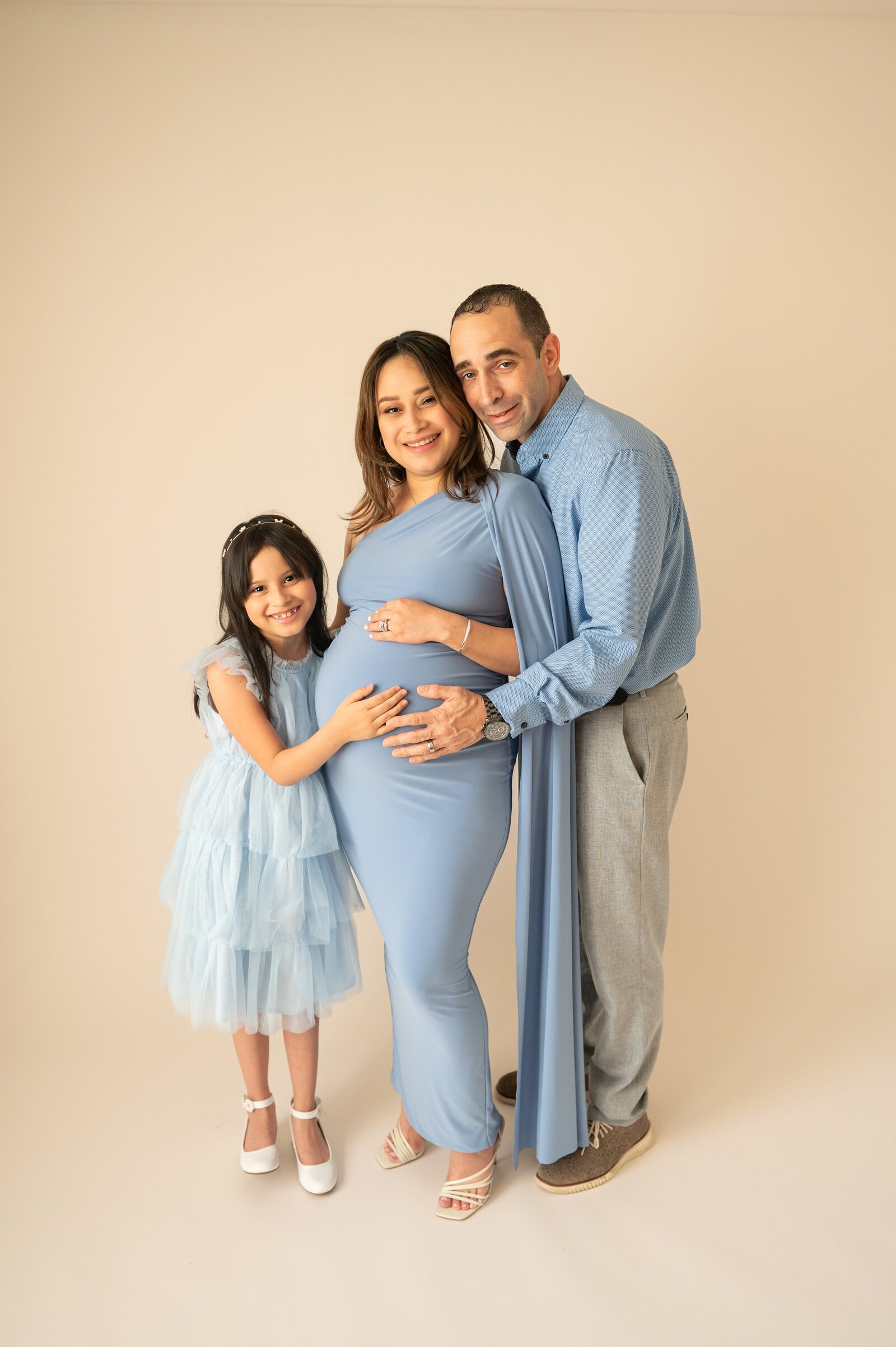 family at maternity studio session