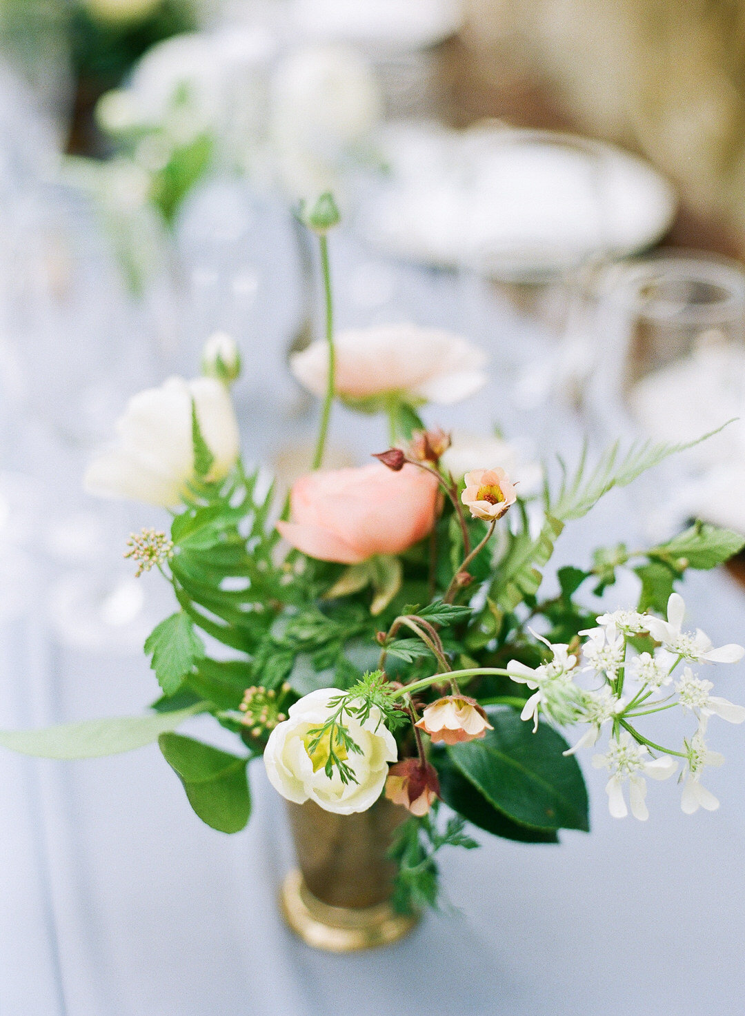 wedding reception table flower centerpiece