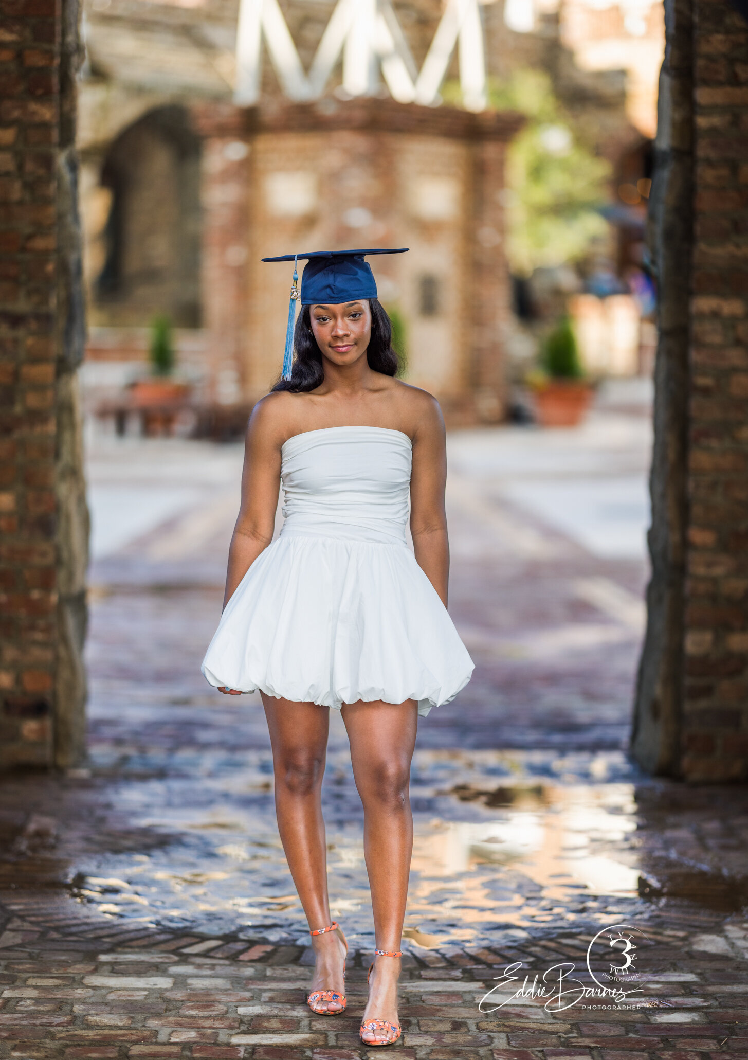 Senior in Cap with beautiful backgroud