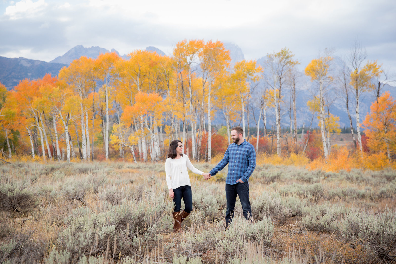 Fall engagement session in Grand Teton National Park