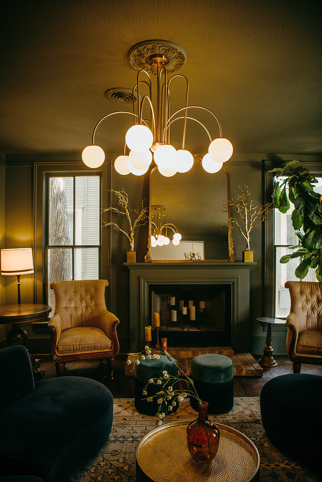 A fresh mix of art nouveau  with Victorian architecture and updating modern finishes are breathe fresh life into this 1880s Hill Country Inn