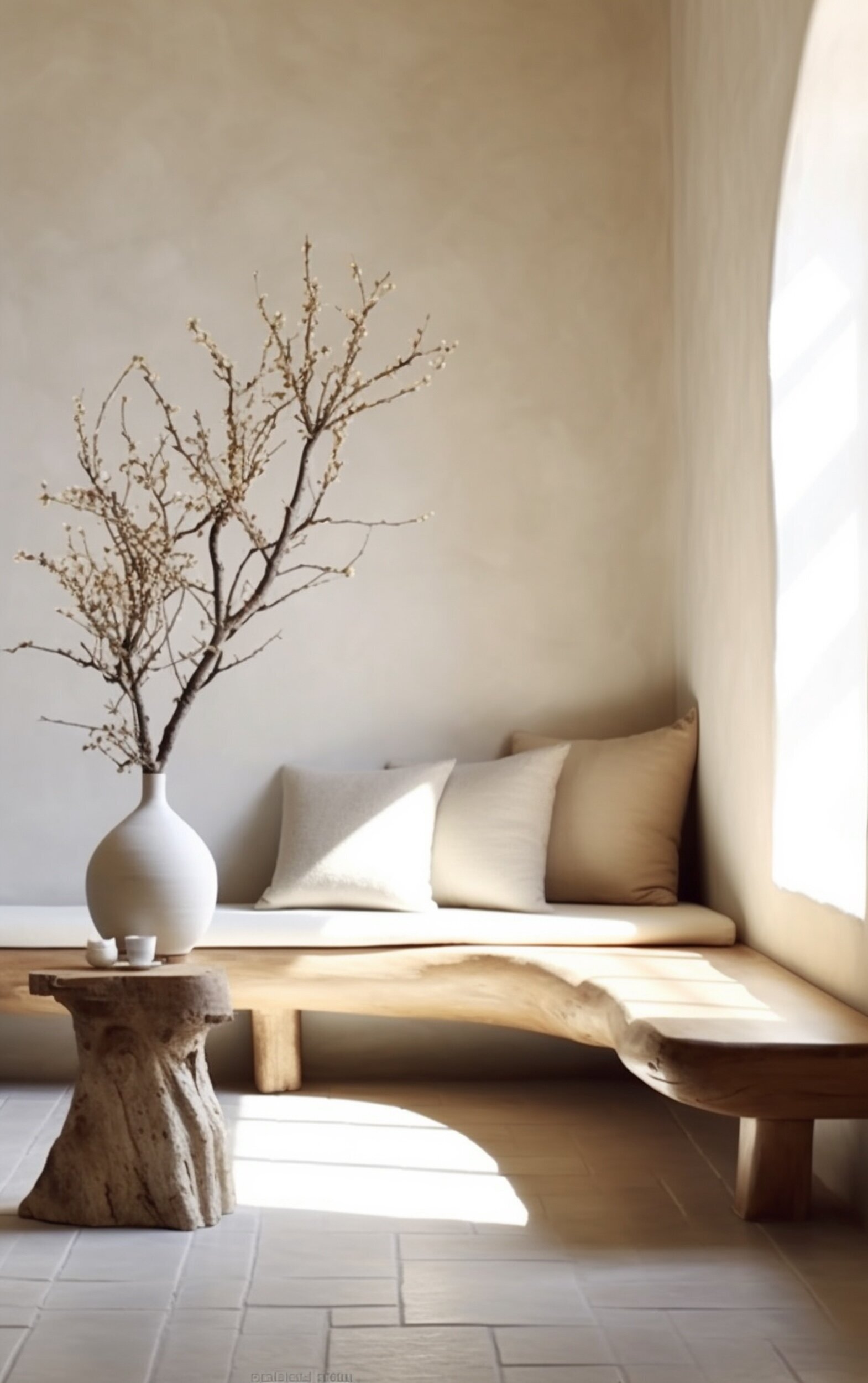 there-is-vase-with-branch-it-sitting-table-generative-ai