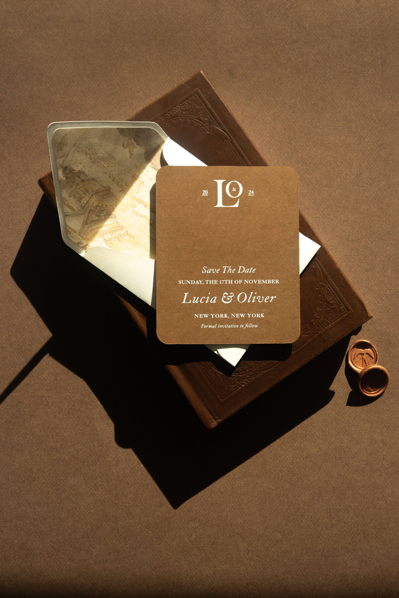 Elegant wedding invitations by The Layout Collective.
