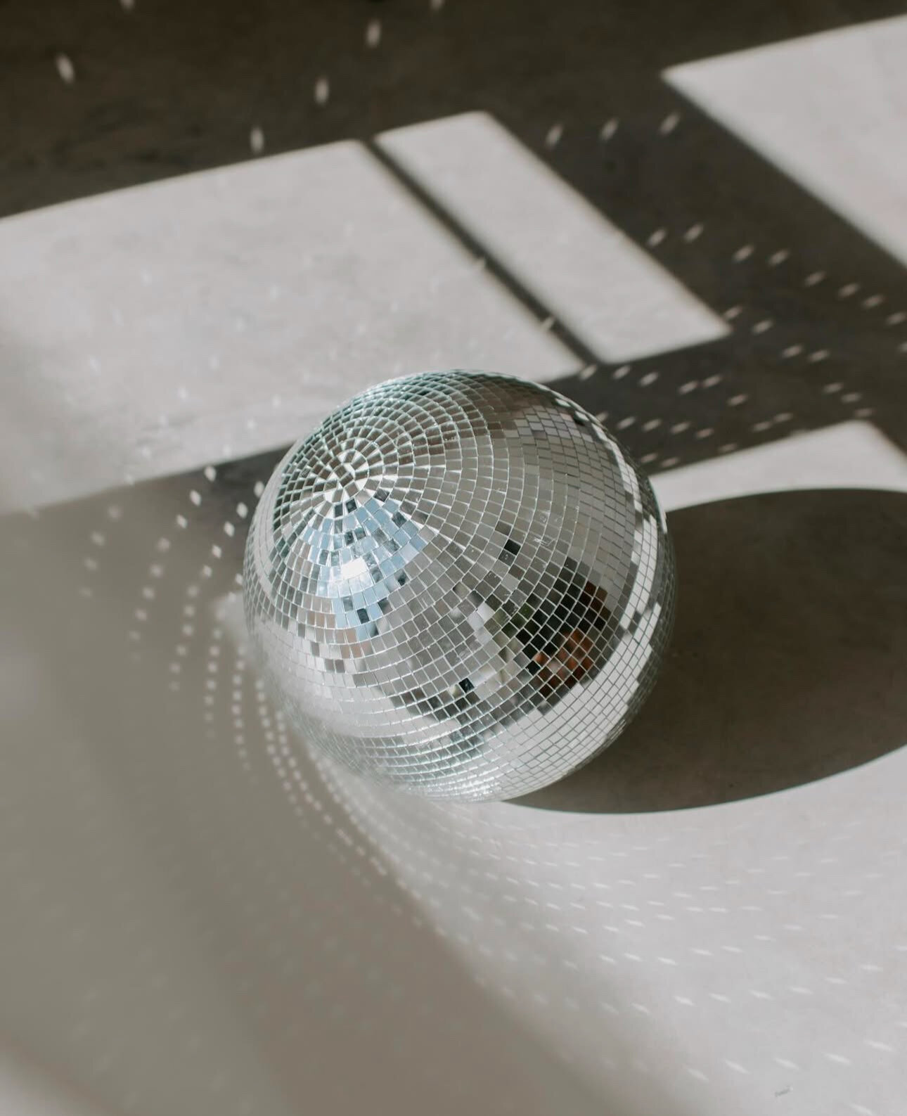 Disco Ball with Shadows New Mexico Event Space LH Studio