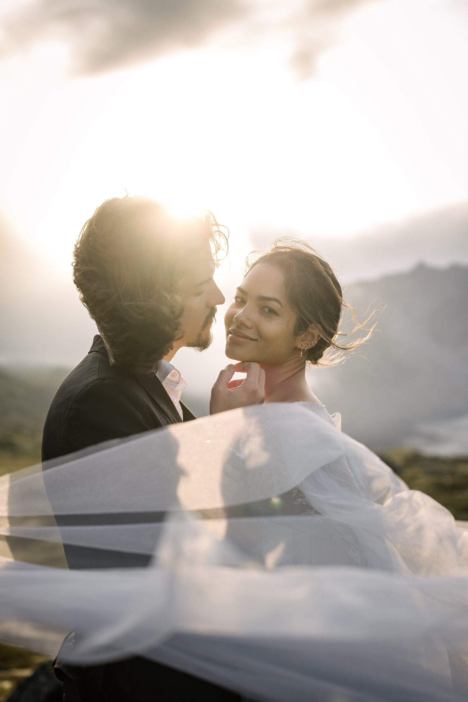 bride veil shot