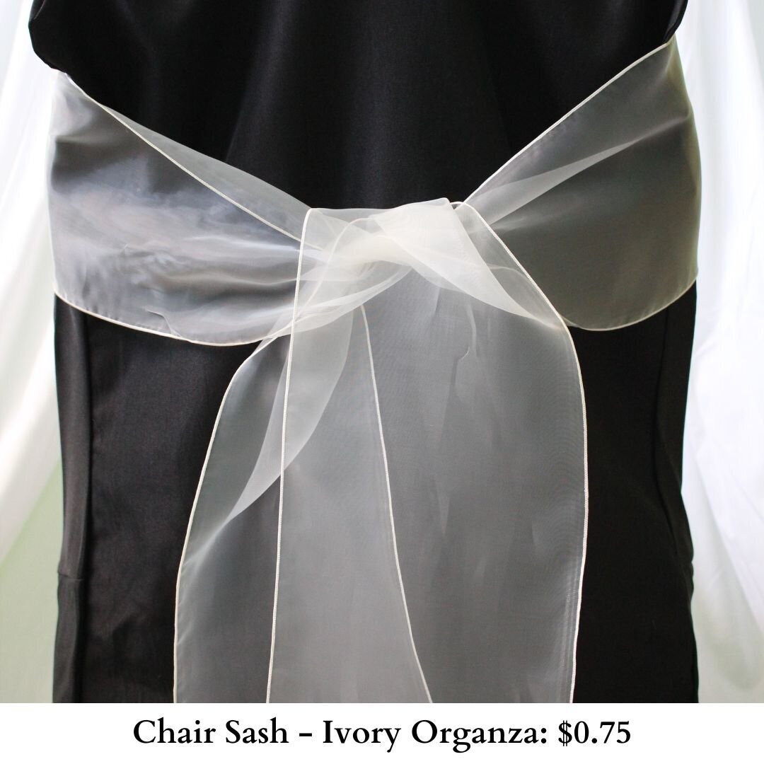 Chair Sash-Ivory Organza-225