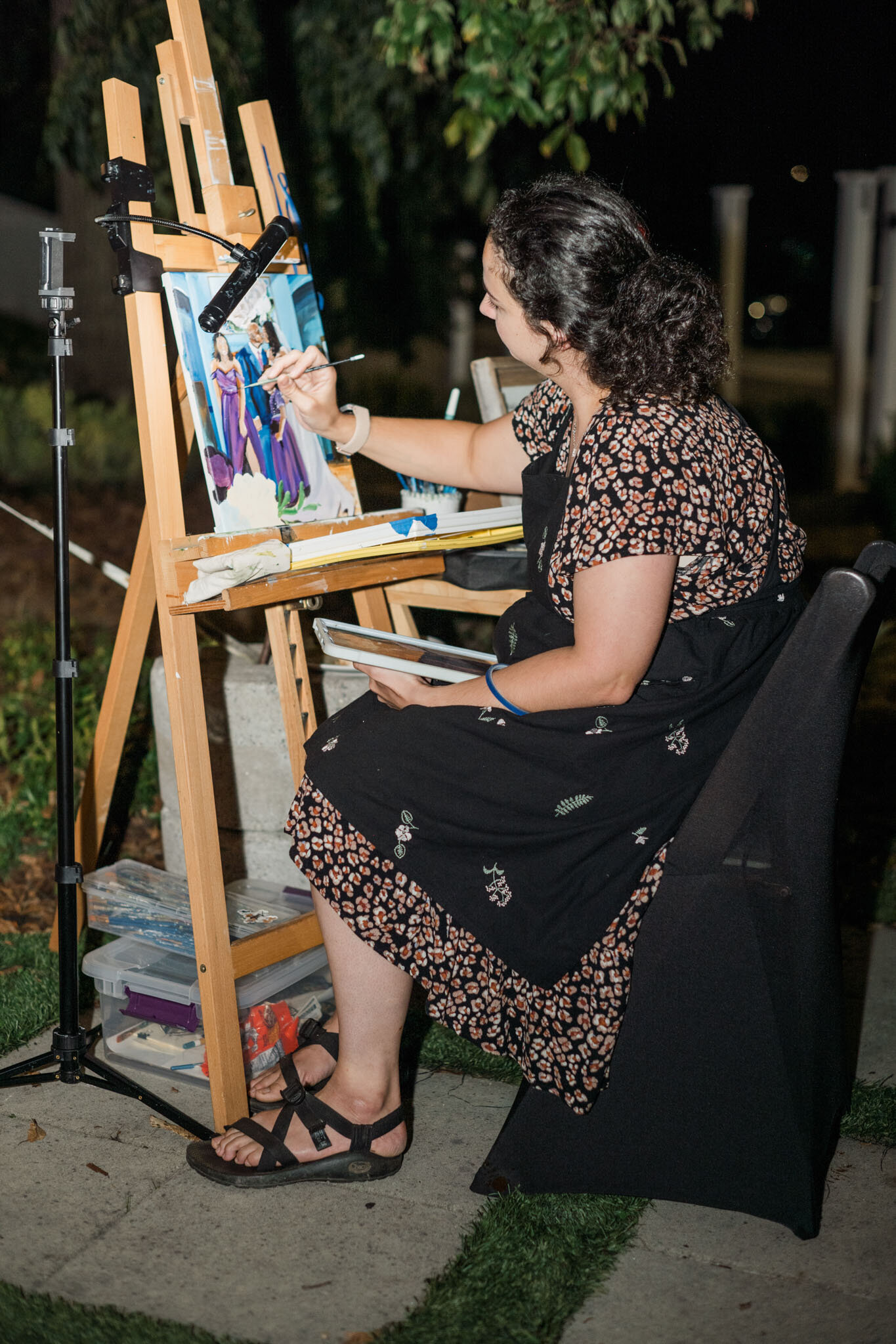 Wedding painter painting
