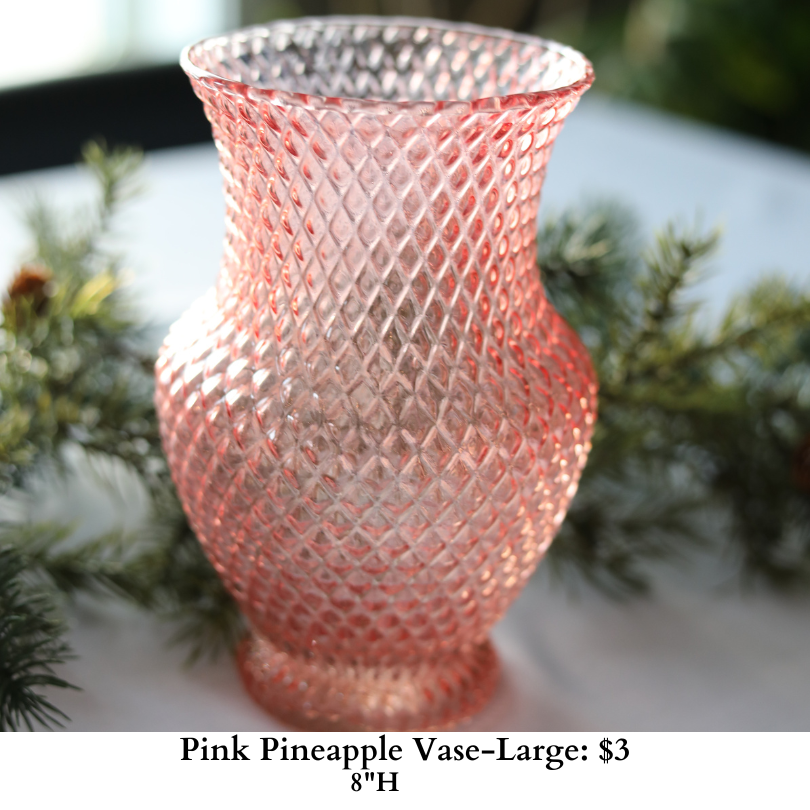 Pink Pineapple Vase-Large-561