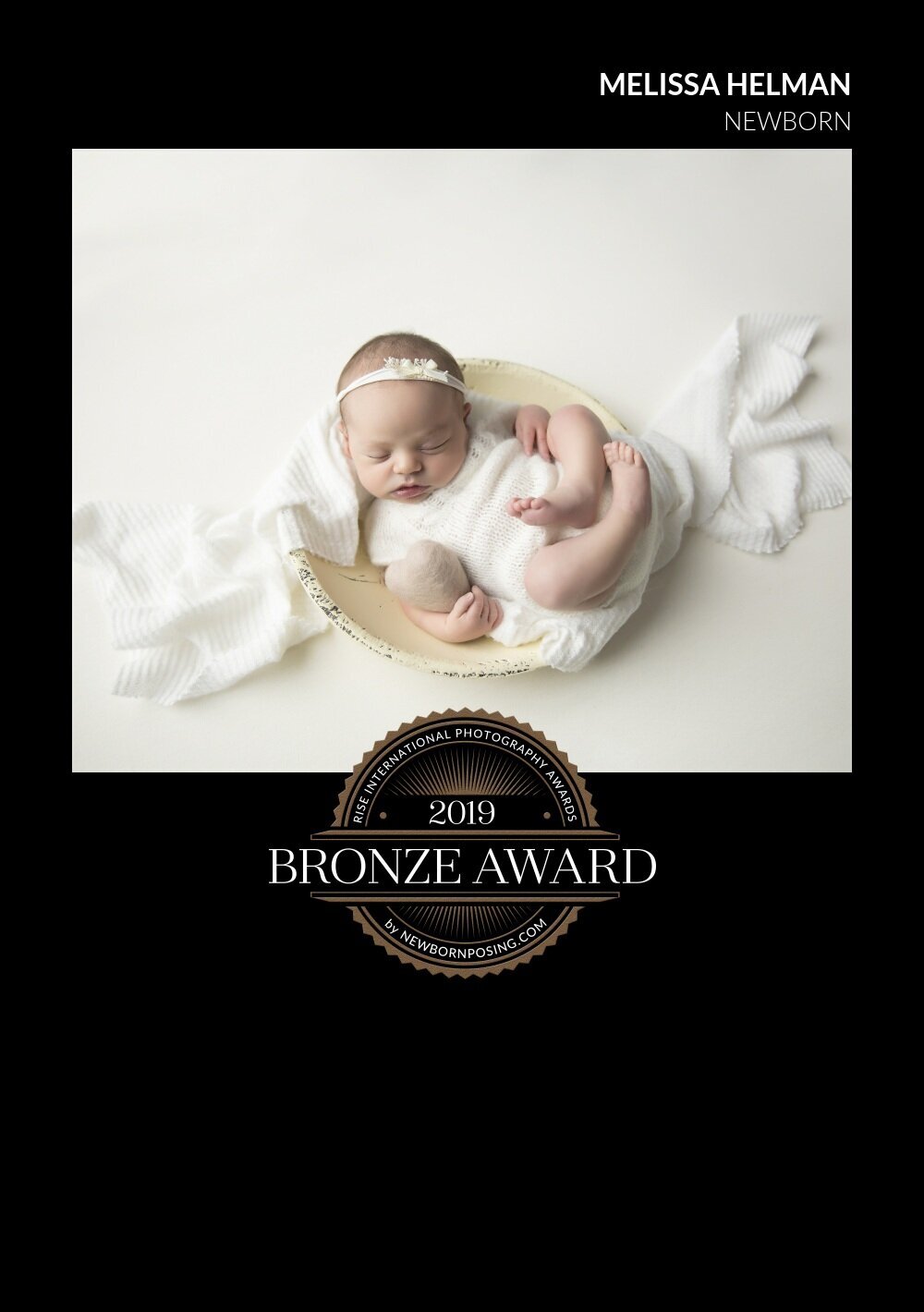 Newborn baby girl photo award to best Pittsburgh pHotographer.