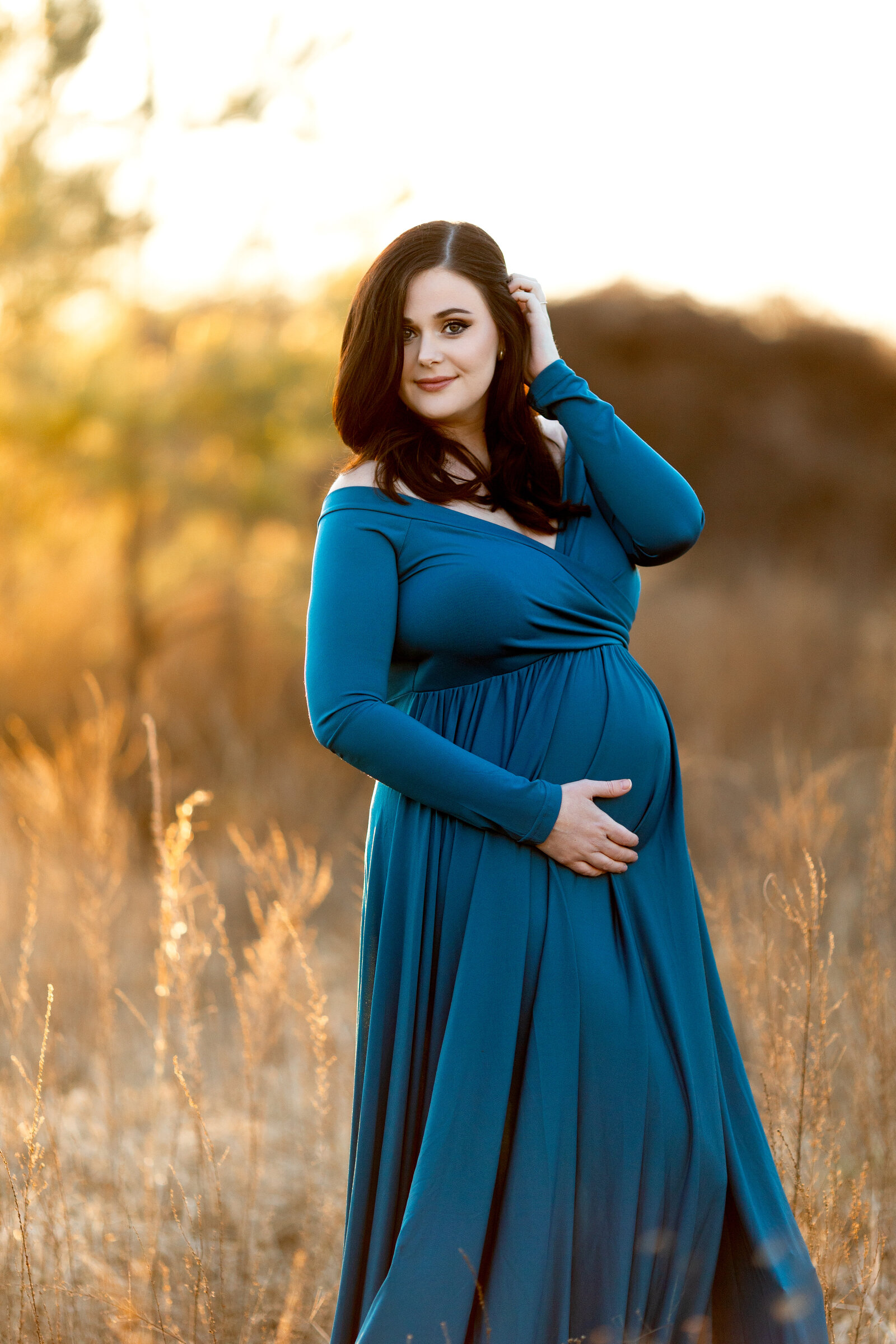Field maternity session in Trussville