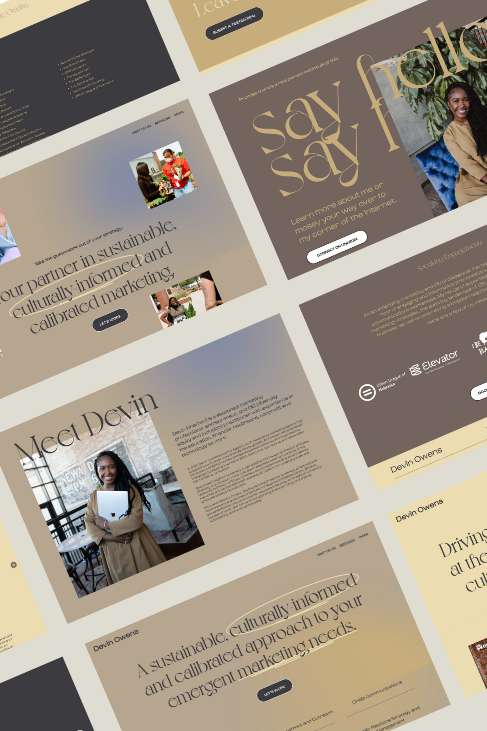 squarespace portfolio website for consultant