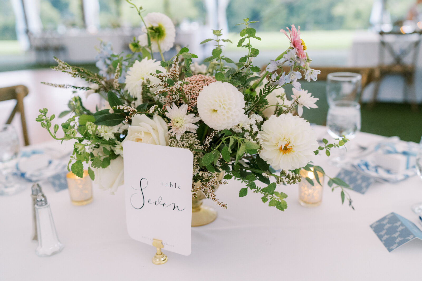 Centerpiece on guest table