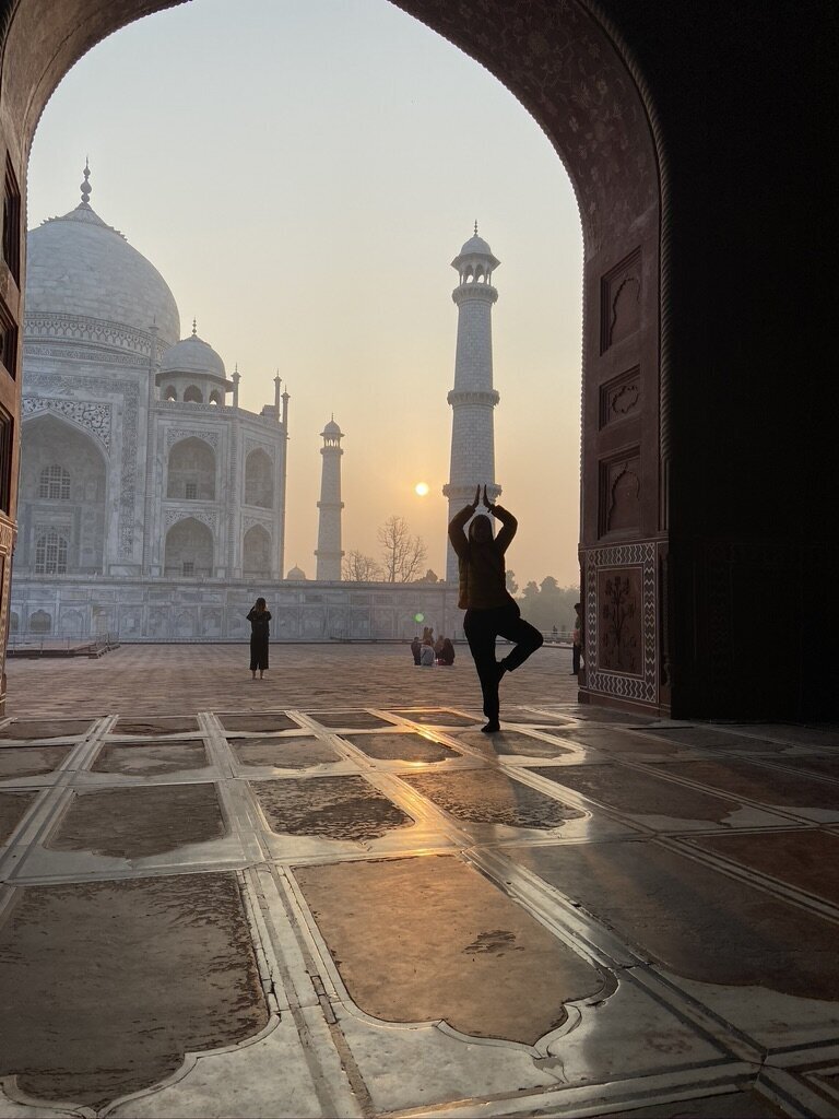 Yoga Pose - Taj Mahal, Agra 