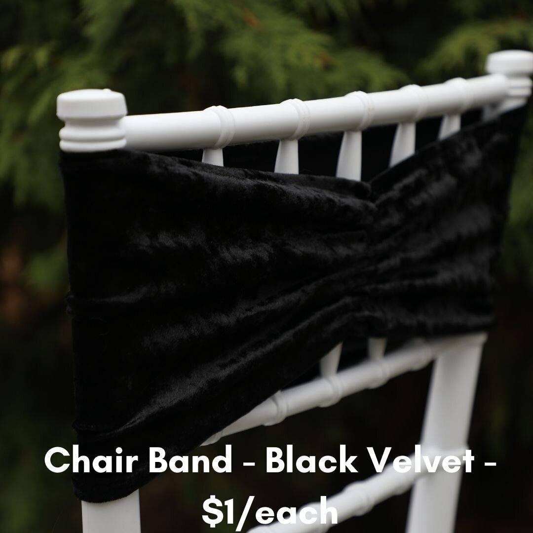 black velvet chair band