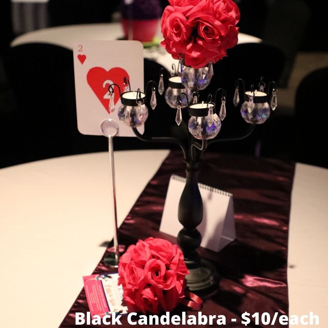 black candelabra