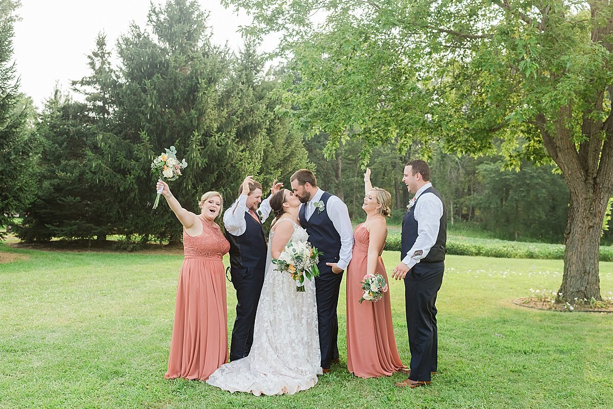 Navy & Rose Summer Backyard Wedding | Danvers, IL_0039