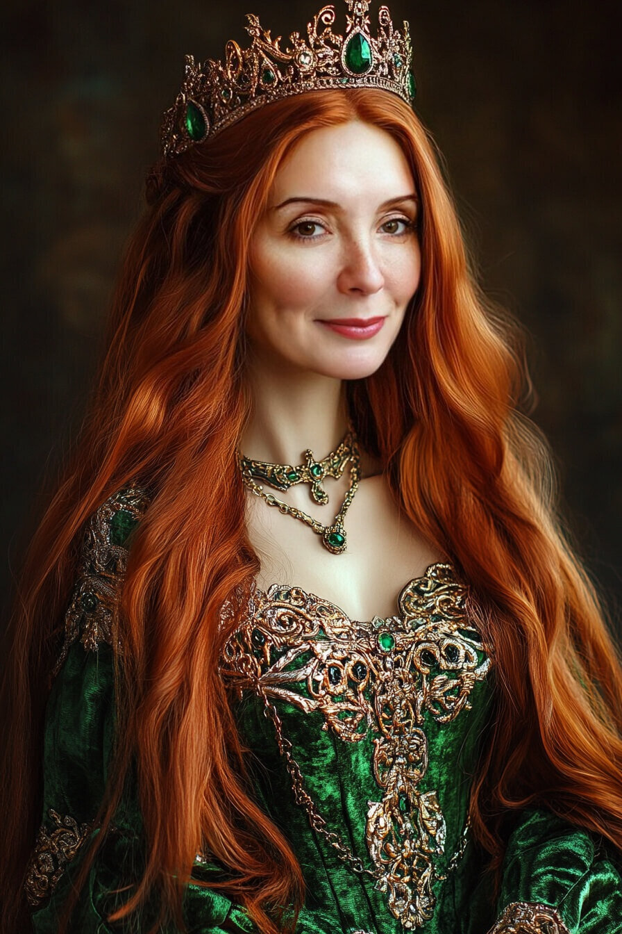 with crown smiling