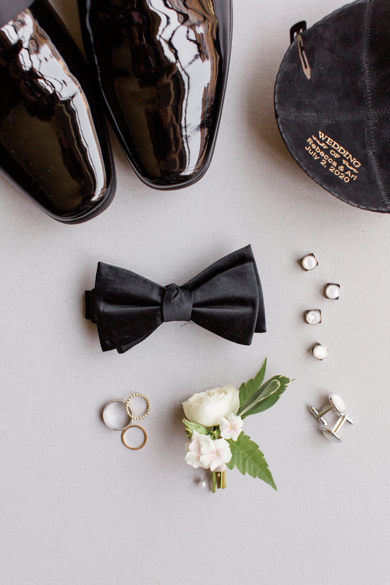 Bow Tie, michelewithonel, elegant boutonniere, cufflinks, jewish wedding