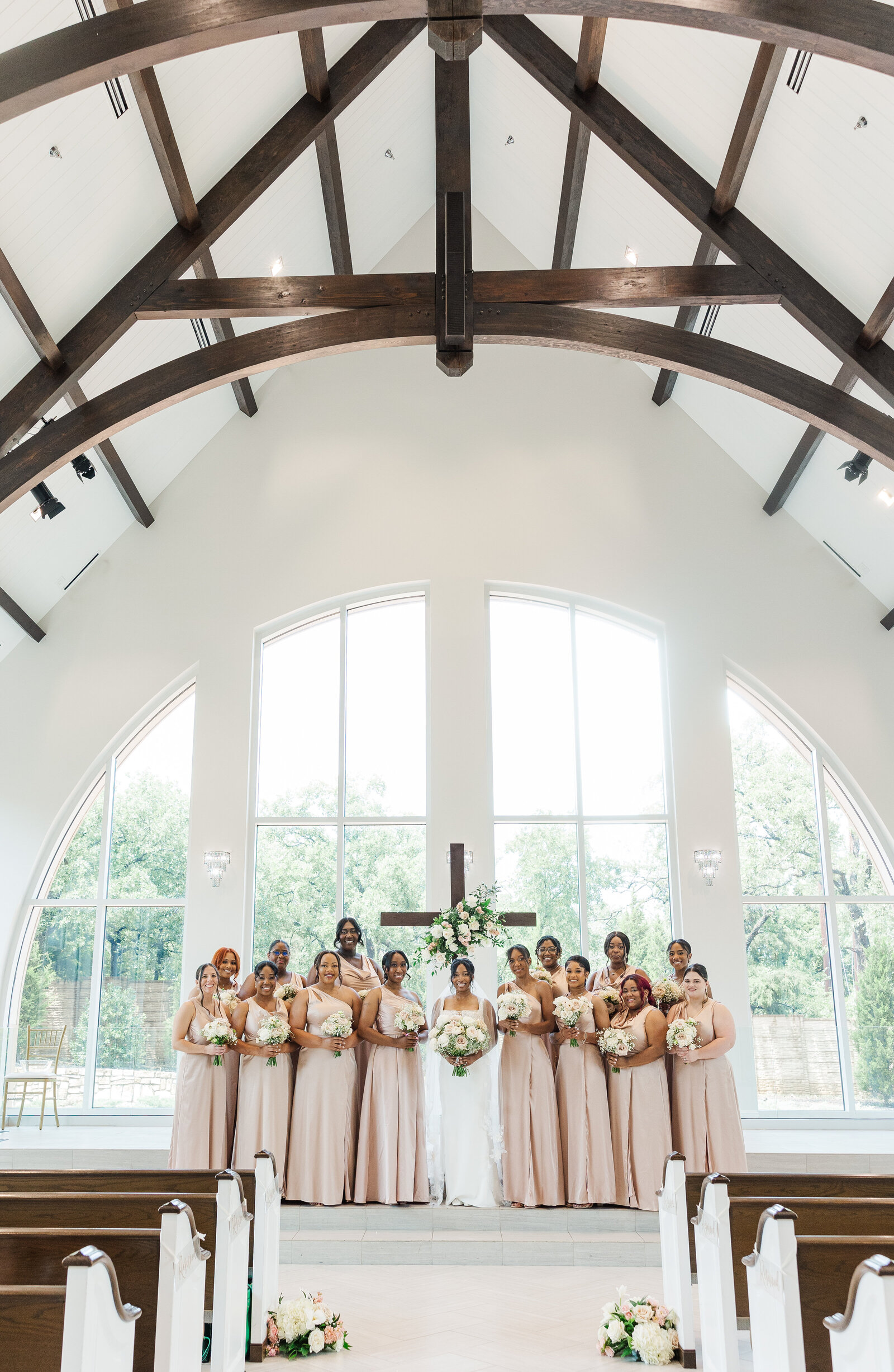 Bride-with-bridesmaids-portrait