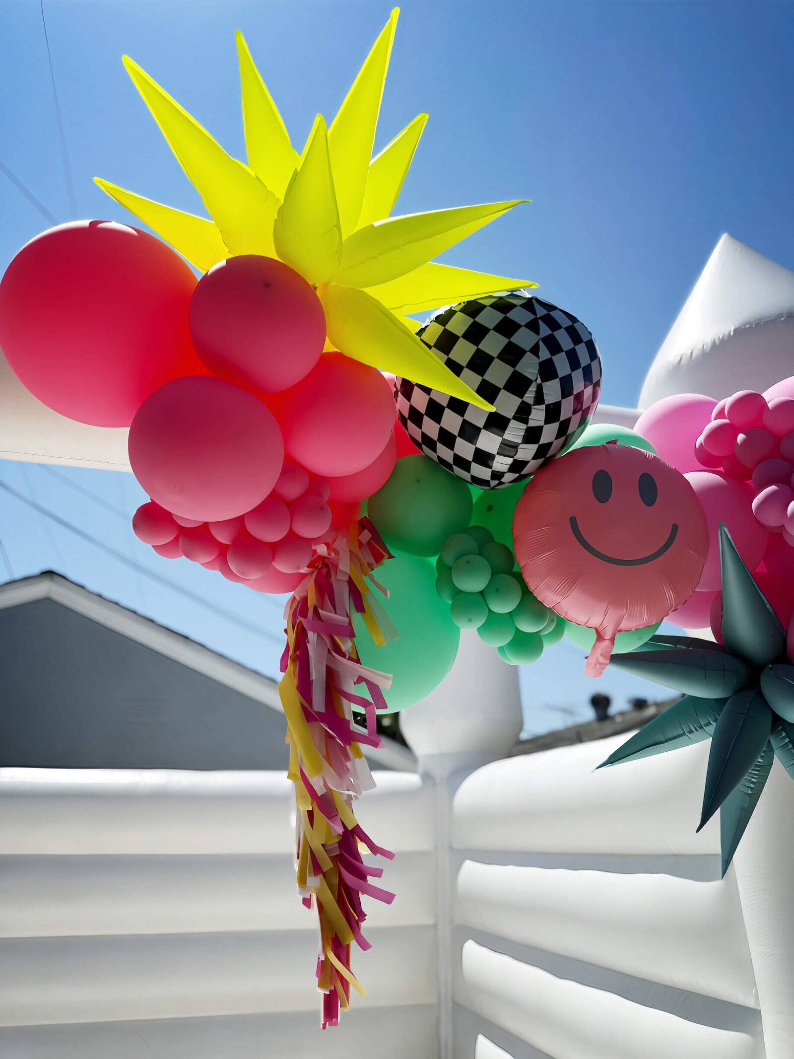 fun hippy balloon decoration