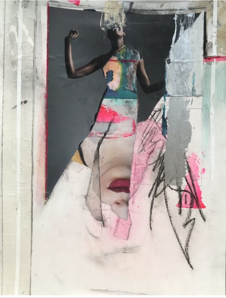 collage on paper