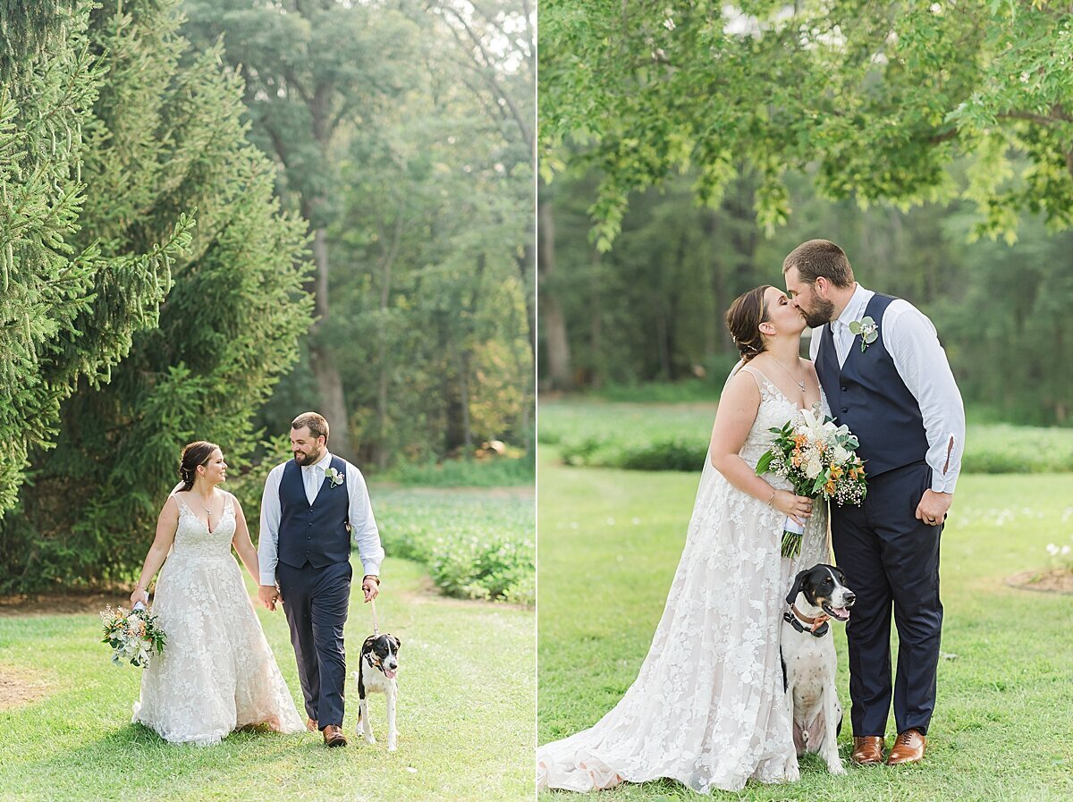 Navy & Rose Summer Backyard Wedding | Danvers, IL_0028