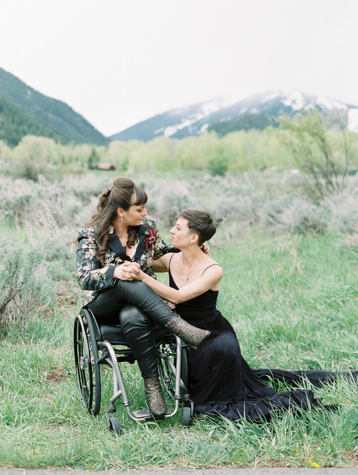 lesbian wedding photos aspen wedding