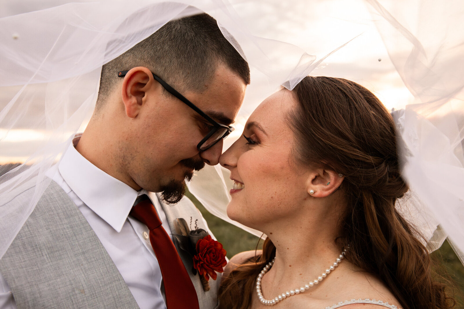 bride and groom portrait