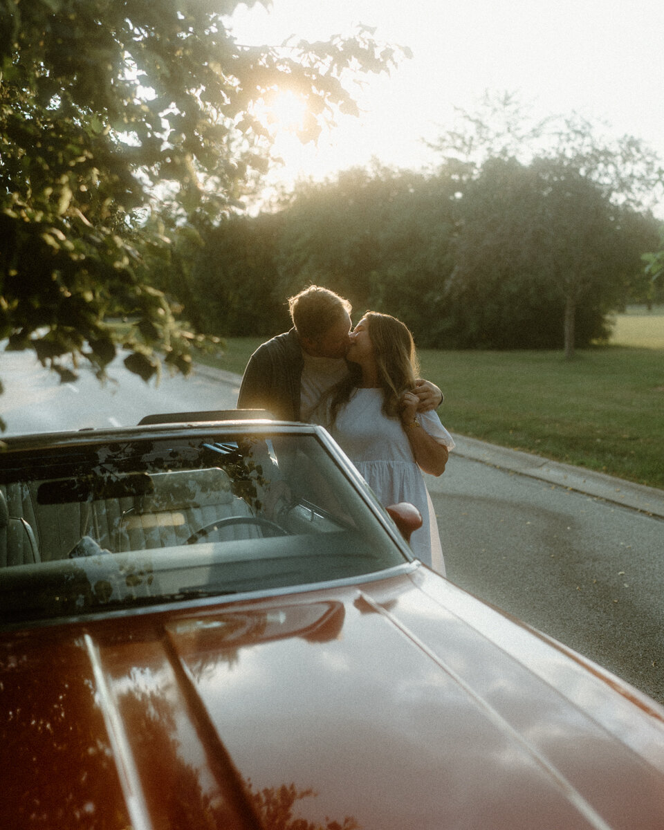 Timeless Romance- Vintage Engagement Session with Classic Car Charm-22