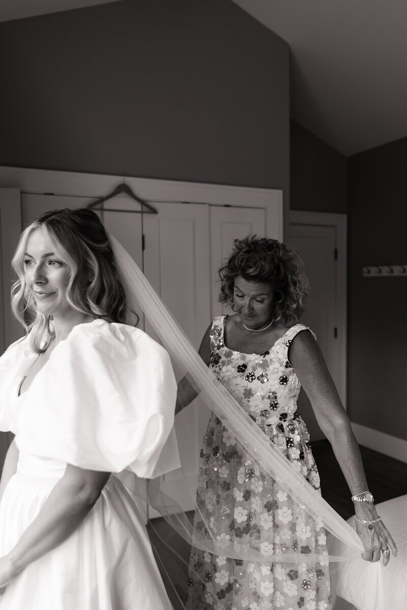 bride getting ready taken by idaho wedding photographer