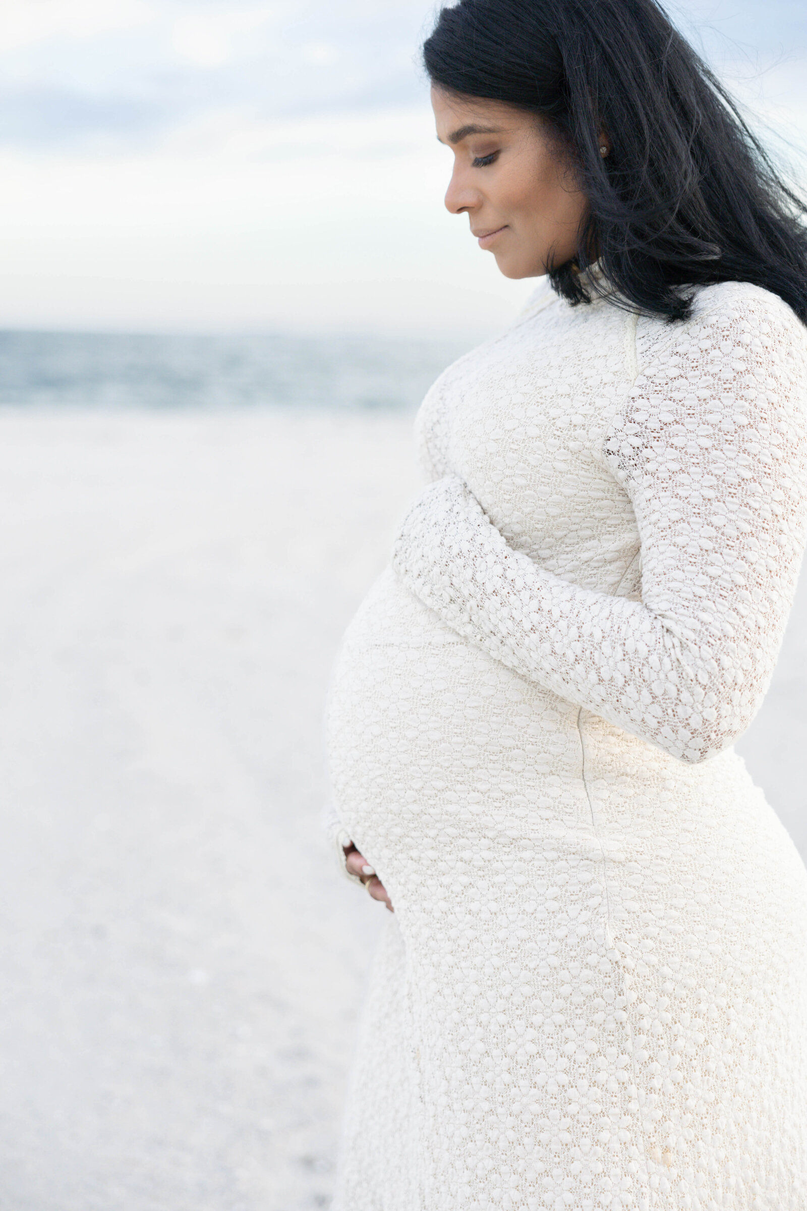 Beach Maternity Photoshoot in Nassau County
