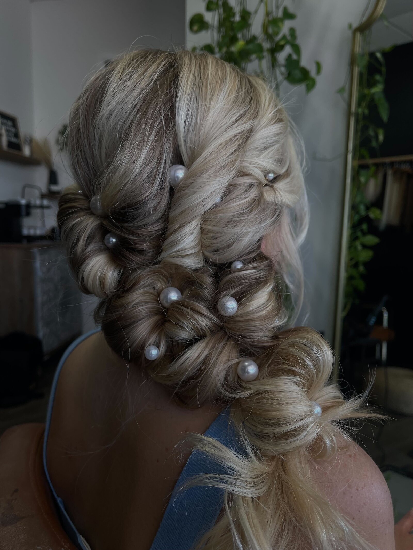 pearls & side braid