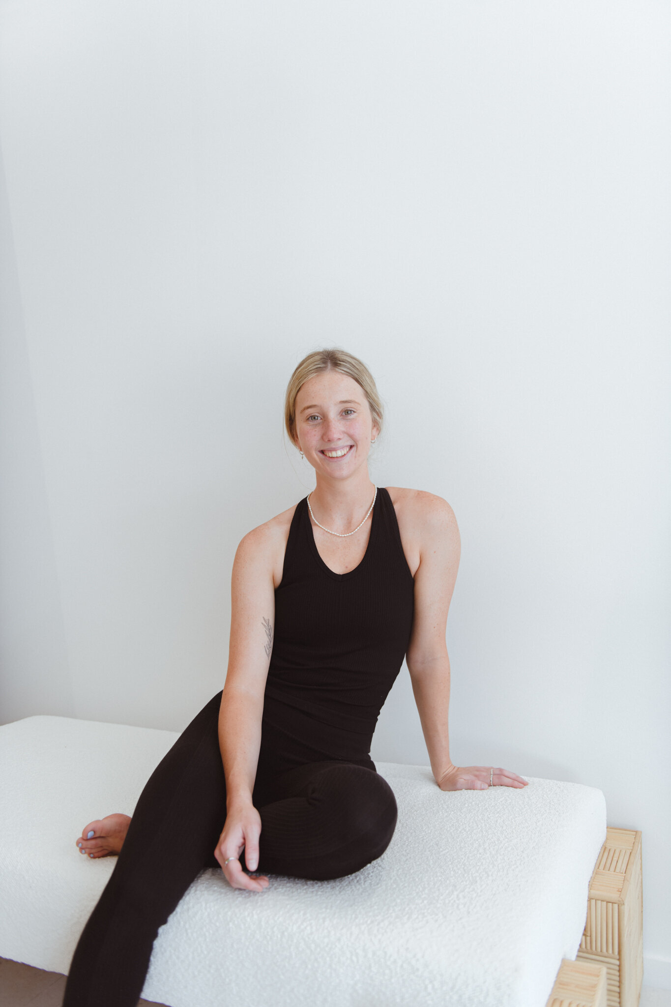 studio pilates branding shot pose