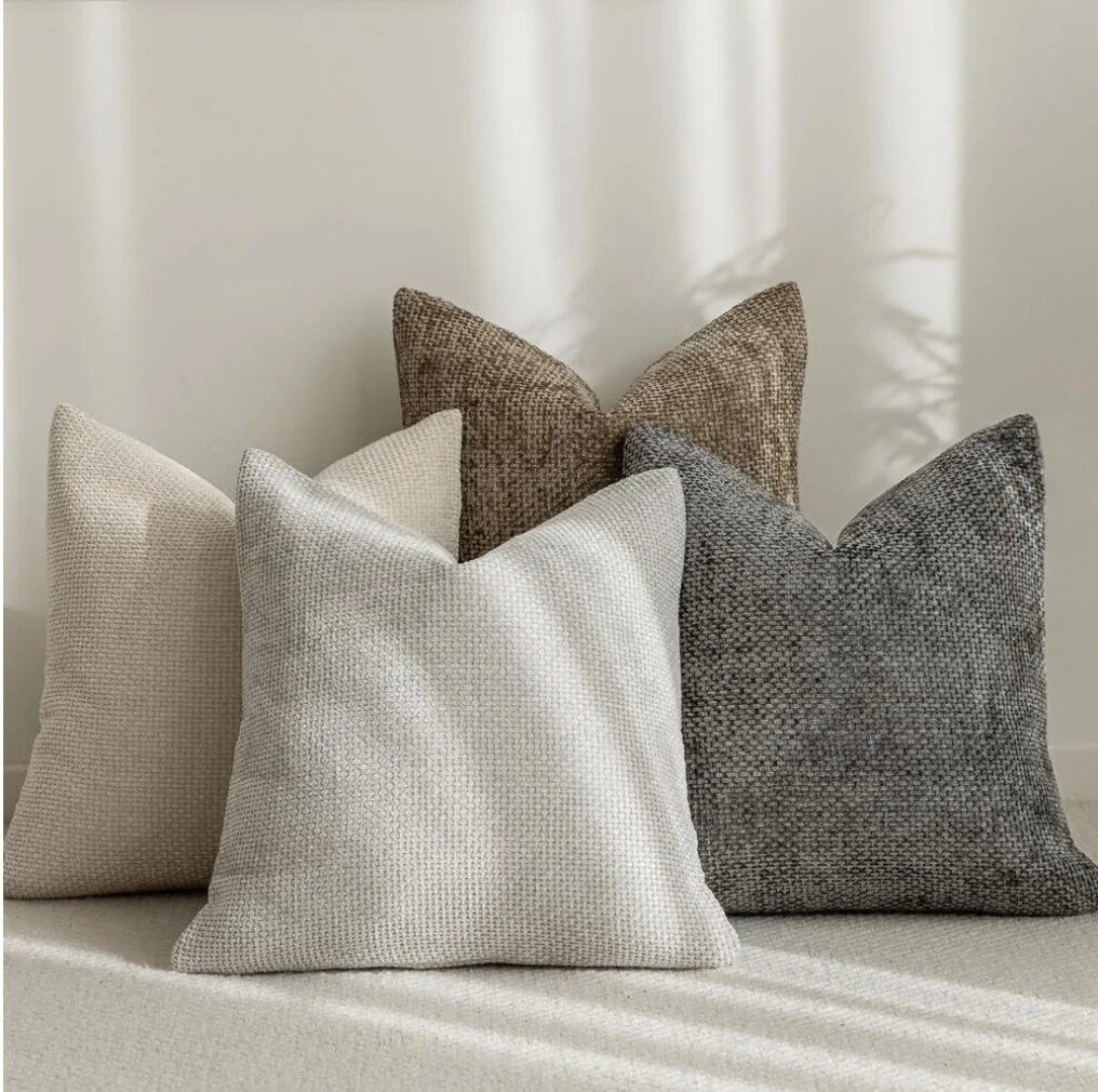 Neutral Decorative Throw Pillow Covers