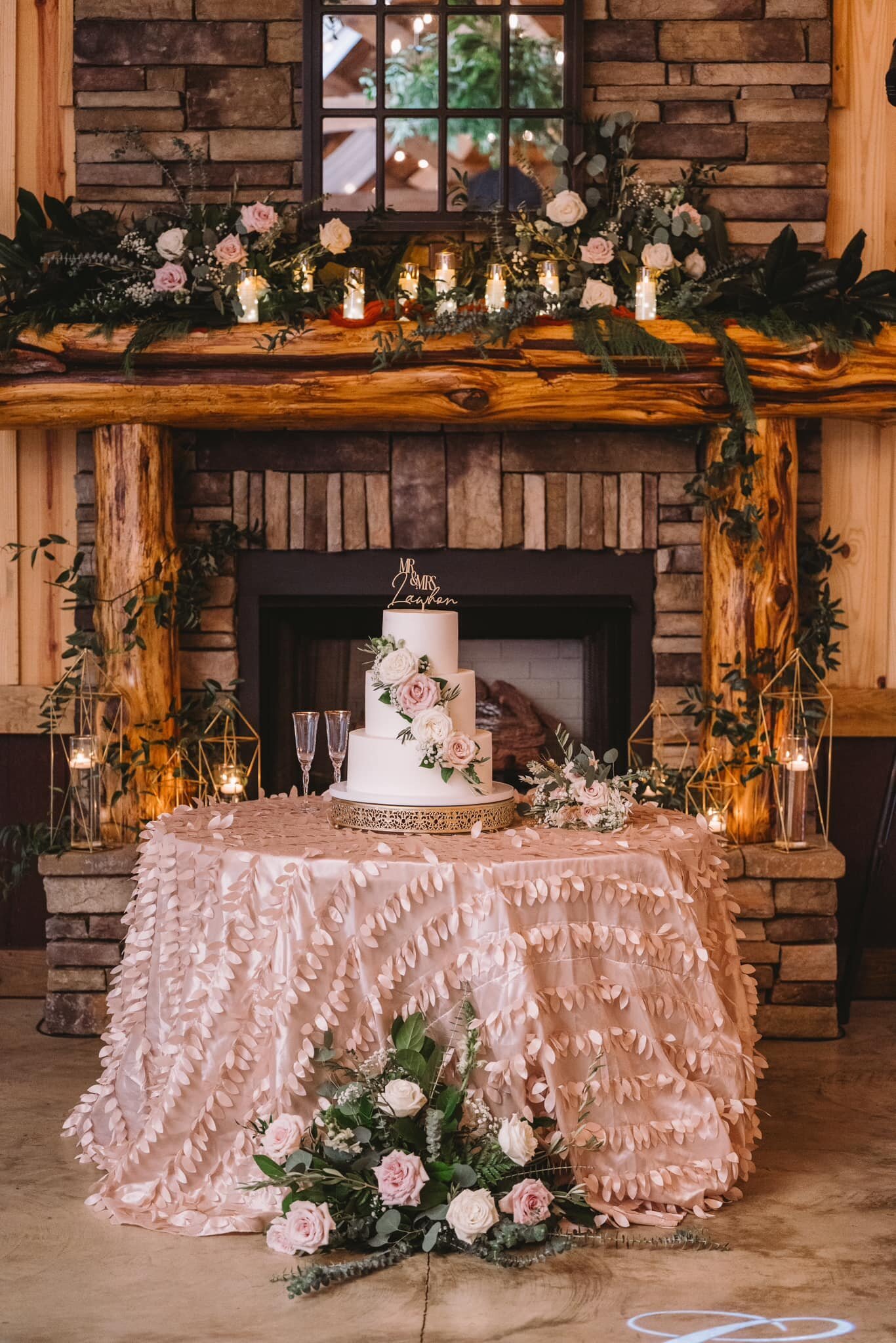 Cake and Fireplace