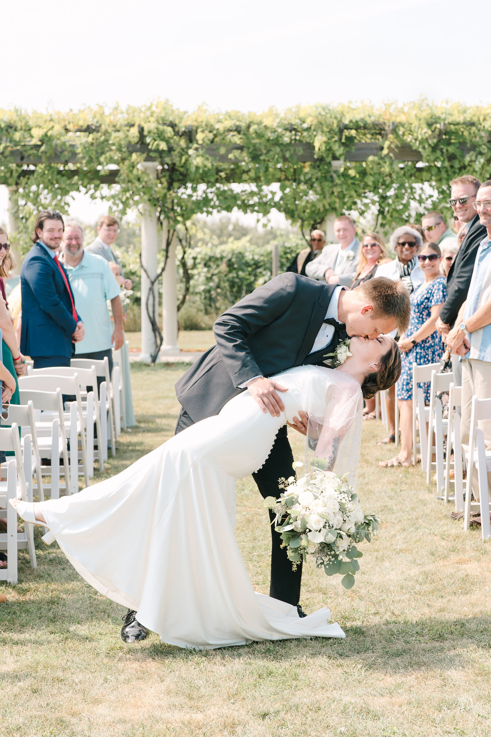 wedding ceremony at northern sun winery and vineyard