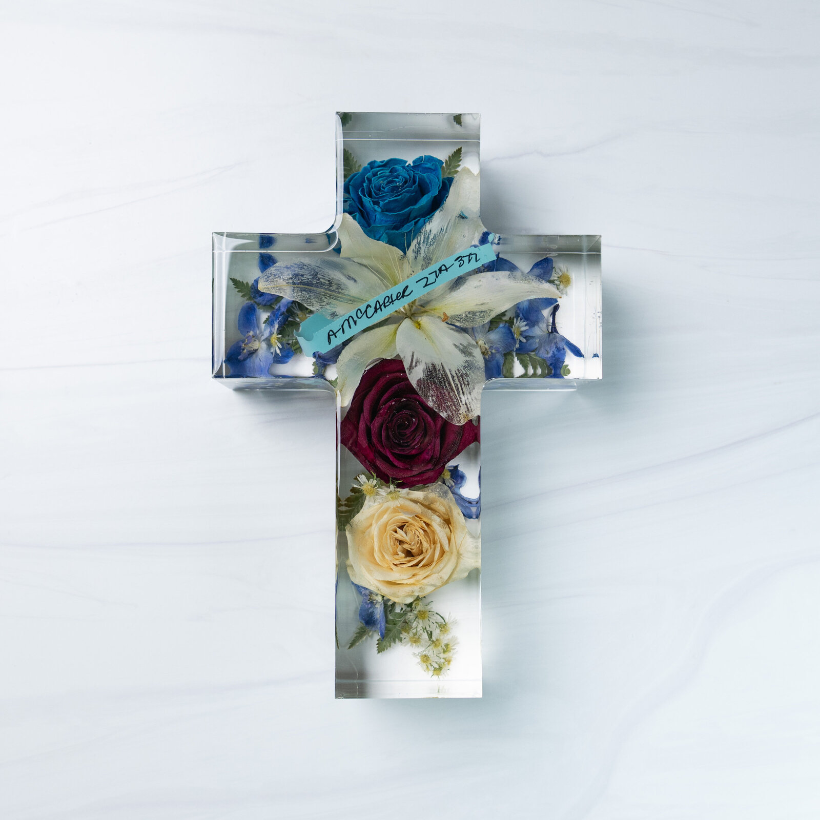 cross12 blue white red lily ChristyM