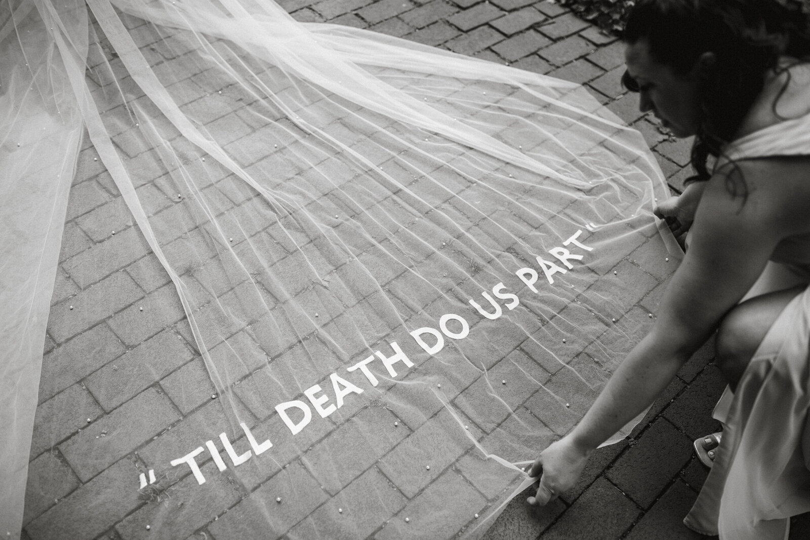till death do us part veil captured by philadelphia wedding photographers