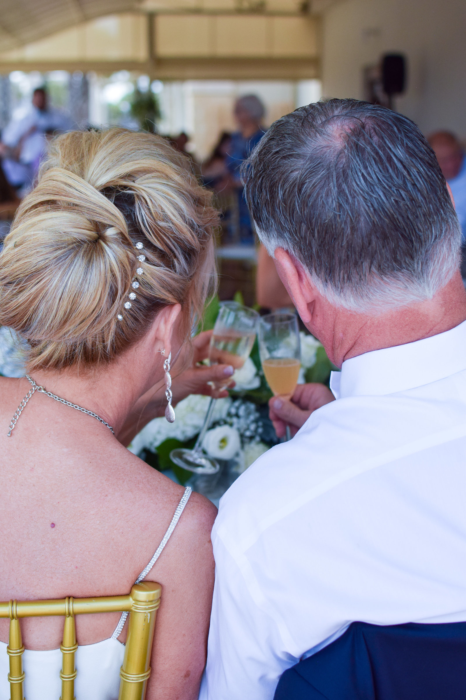 Wedding Bride & Groom Toasting Champagne One Ocean Resort Jacksonville Florida