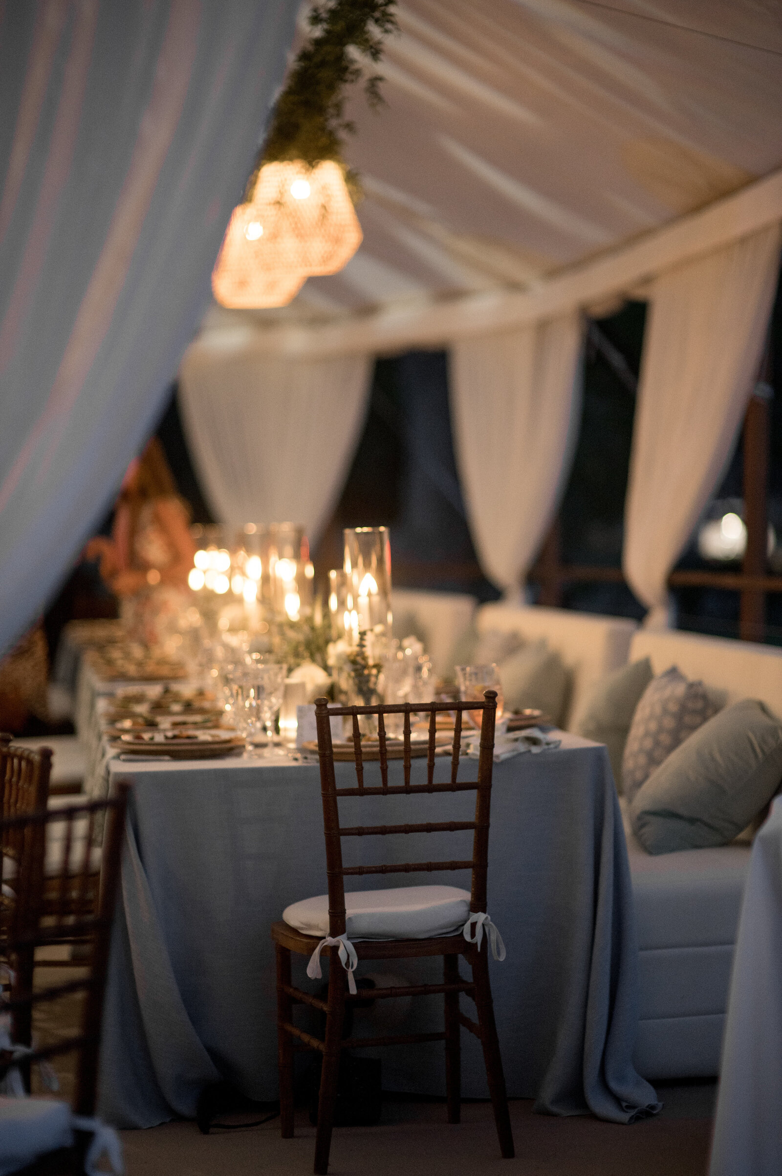 Immersive and Luxury Private Estate and Tented Wedding with Blue, Green and White Color Palette-51