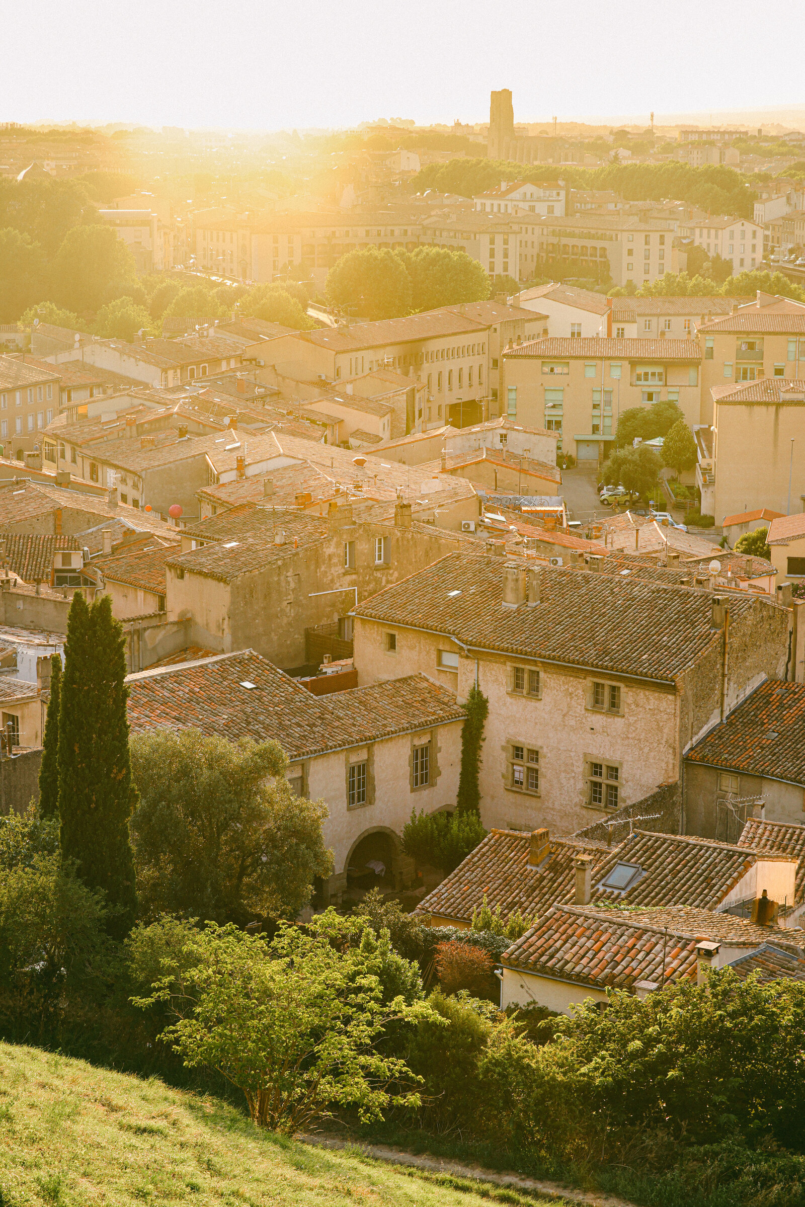 Aerial view of provencal South of France houses by Chelsea Loren