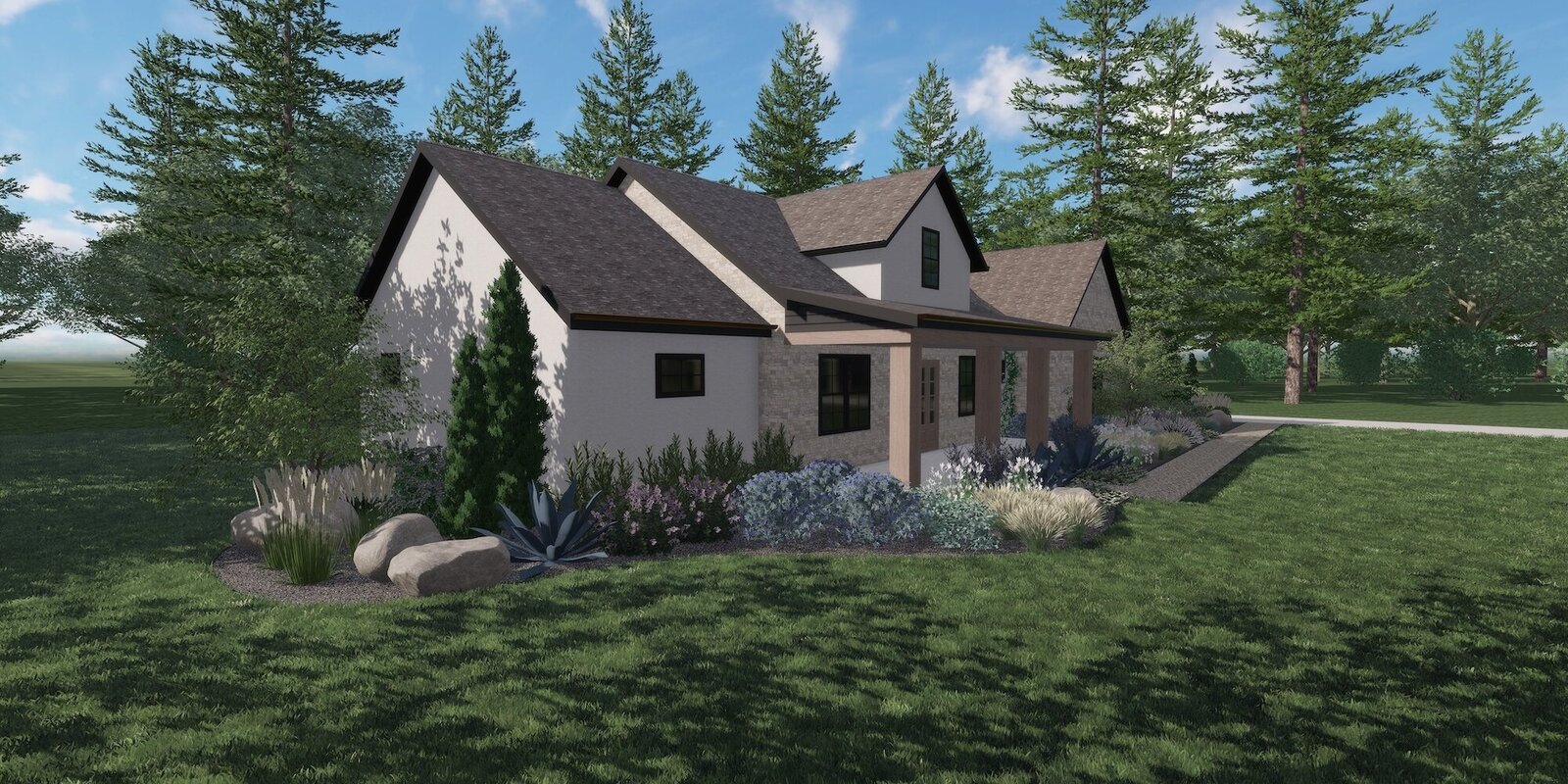 Mediterranean landscape pre-made design