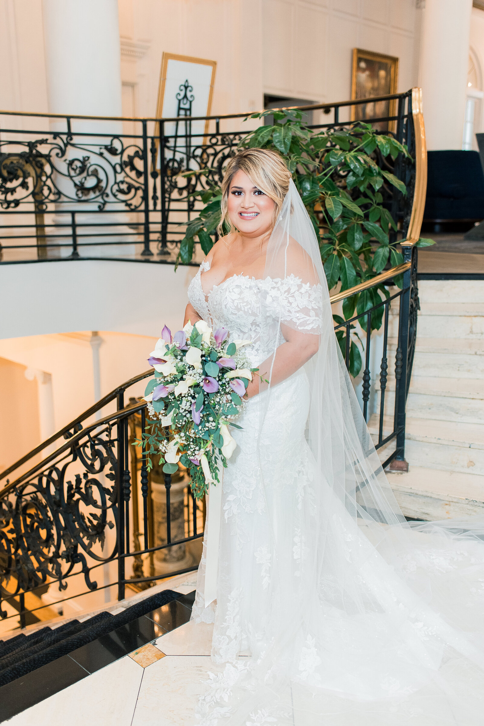 Bride at Le Pavillon Hotel New Orleans