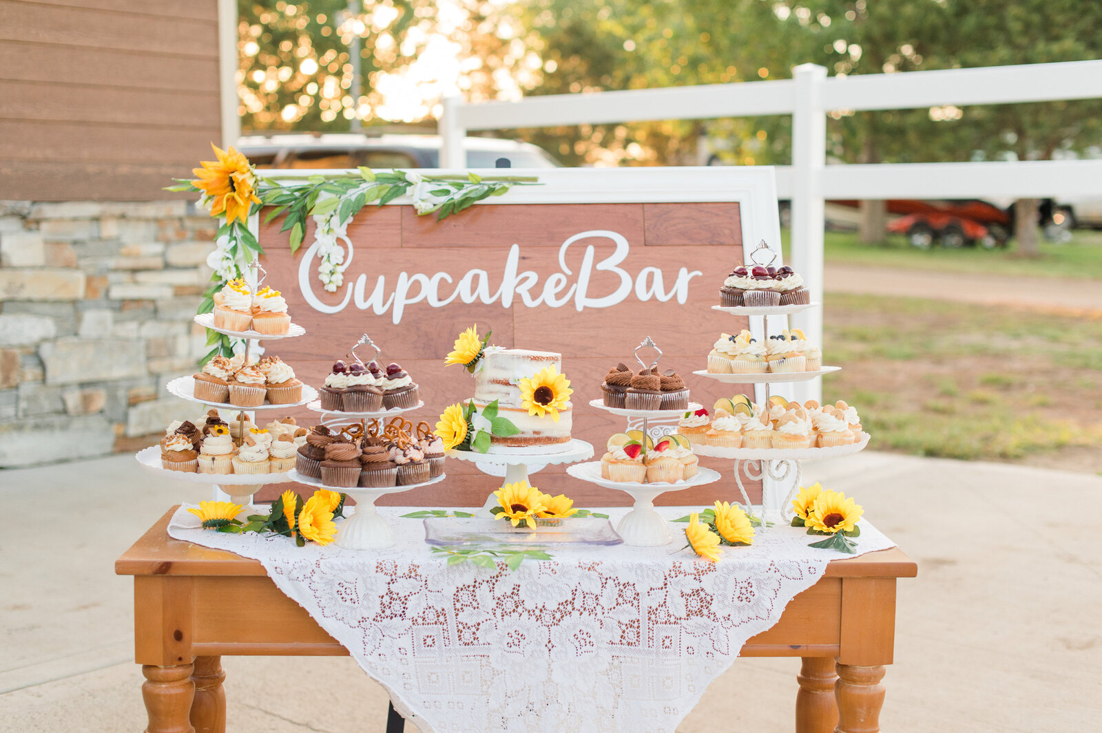 sunflower cupcake bar flint hills manhattan kansas wedding photographer-2