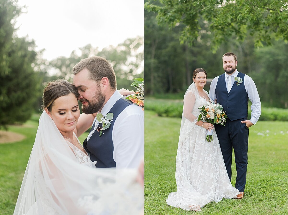 Navy & Rose Summer Backyard Wedding | Danvers, IL_0018