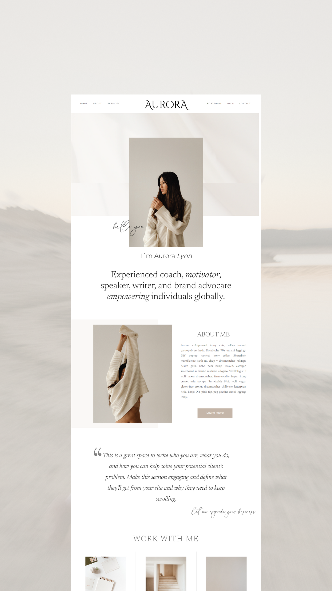 aesthetic design showit website templates for service providers 3