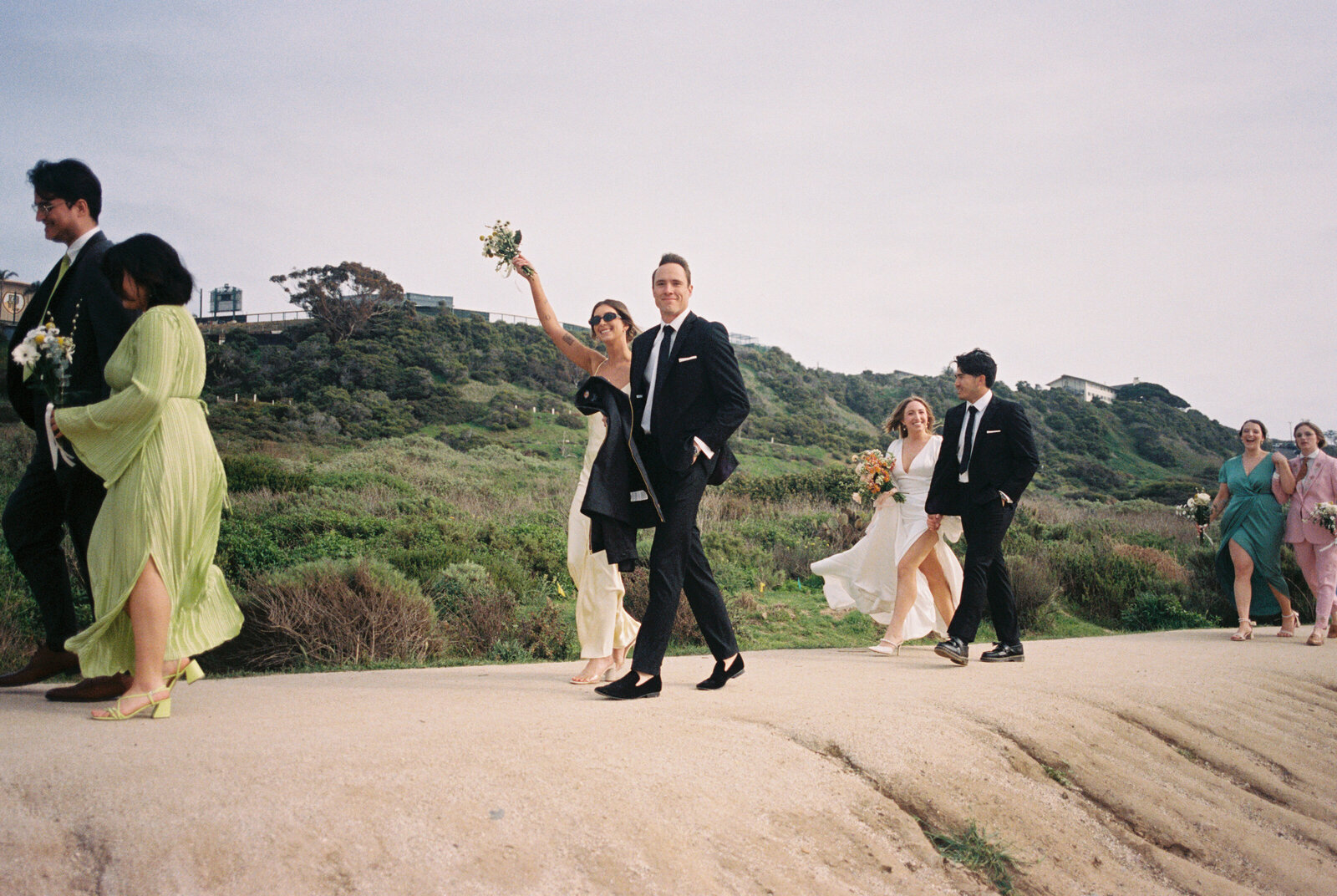 candid wedding on 35mm film in san diego california