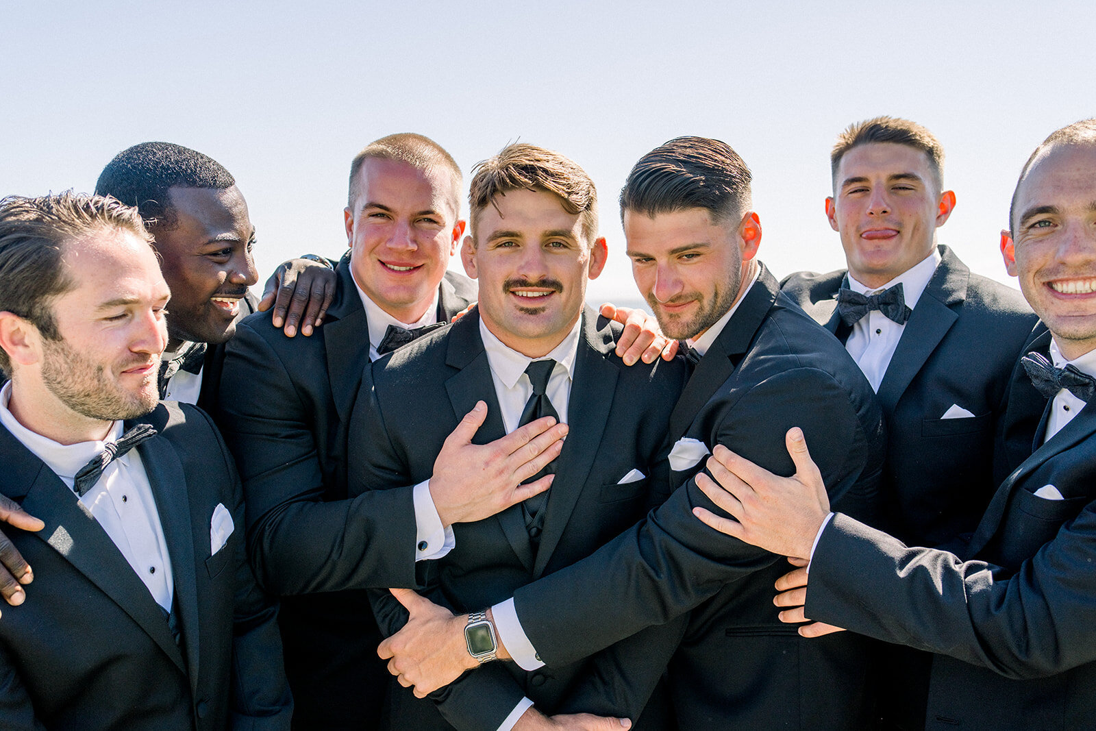 Groom and Groomsmen at Dolphin Bay Resort Wedding