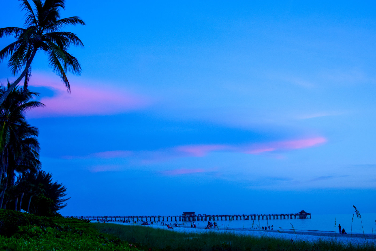 Beach Pier Sunset Naples Florida