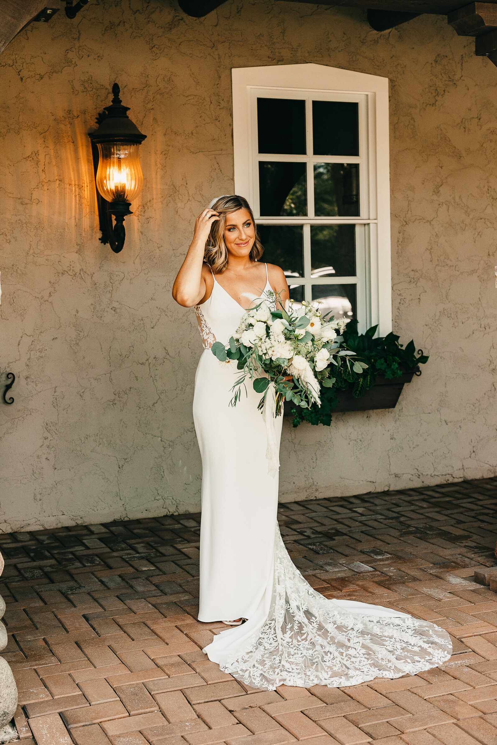Bride Portrait tucking hair